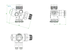 Oventrop Regelventil mit zwei Classic Messventilen, versehen mit Verschraubung und Innengewinde, angeordnet in der schematischen Darstellung.
